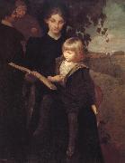 George de Forest Brush Mother and child oil painting on canvas